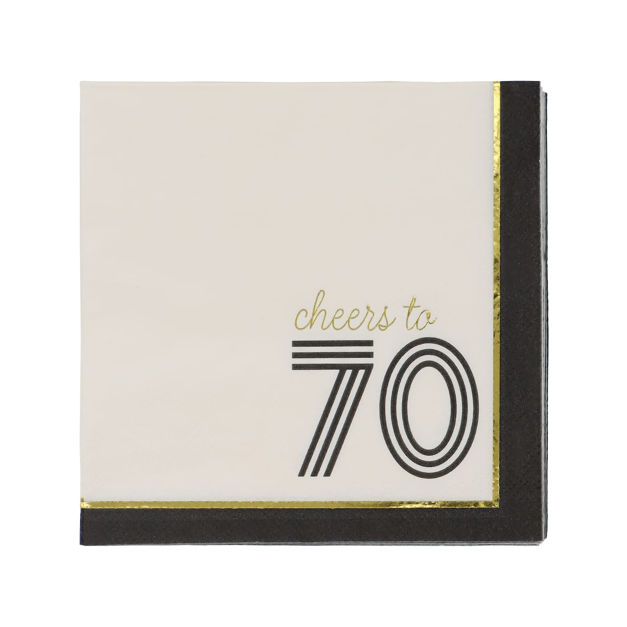 24 Packs: 20 ct. (480 total) Cheers to 70 Beverage Napkins by Celebrate It™